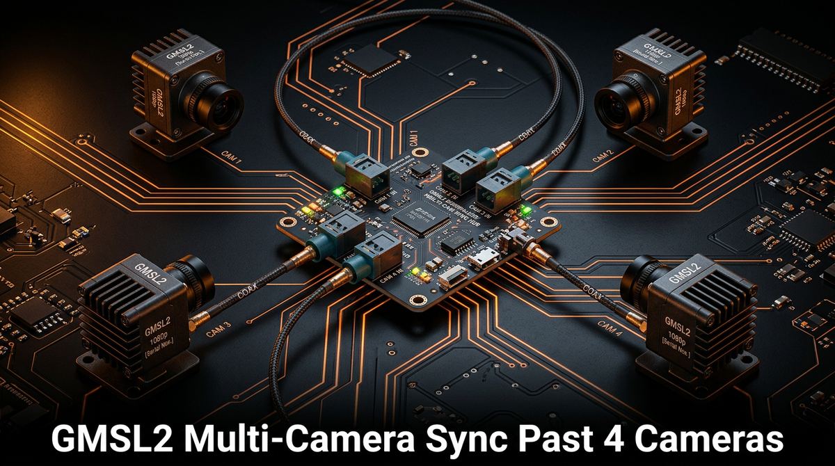 GMSL2 Multi-Camera Sync Past 4 Cameras: Fanout Topology
