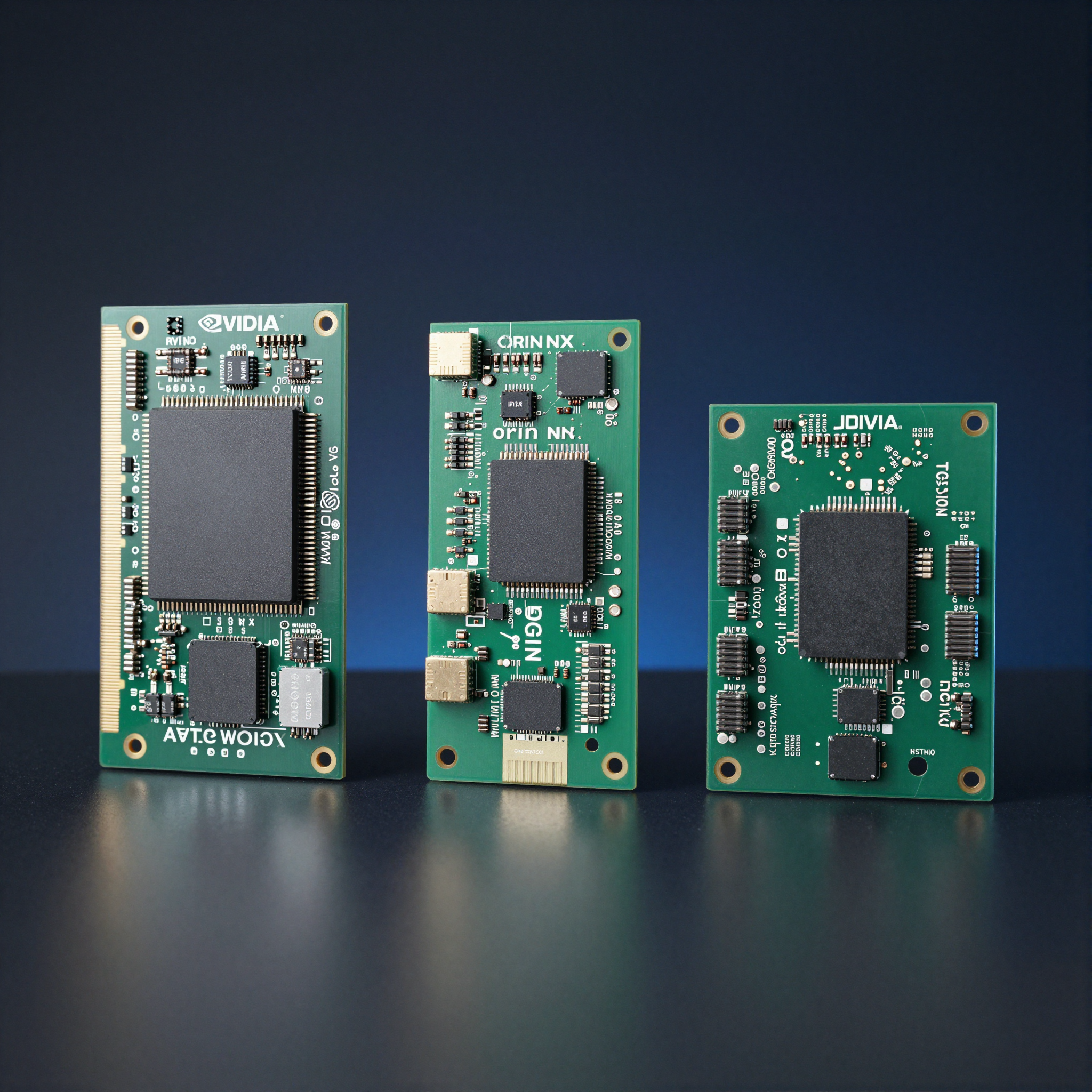 Side-by-side comparison of Jetson AGX Orin, Orin NX, and Orin Nano modules for edge AI selection